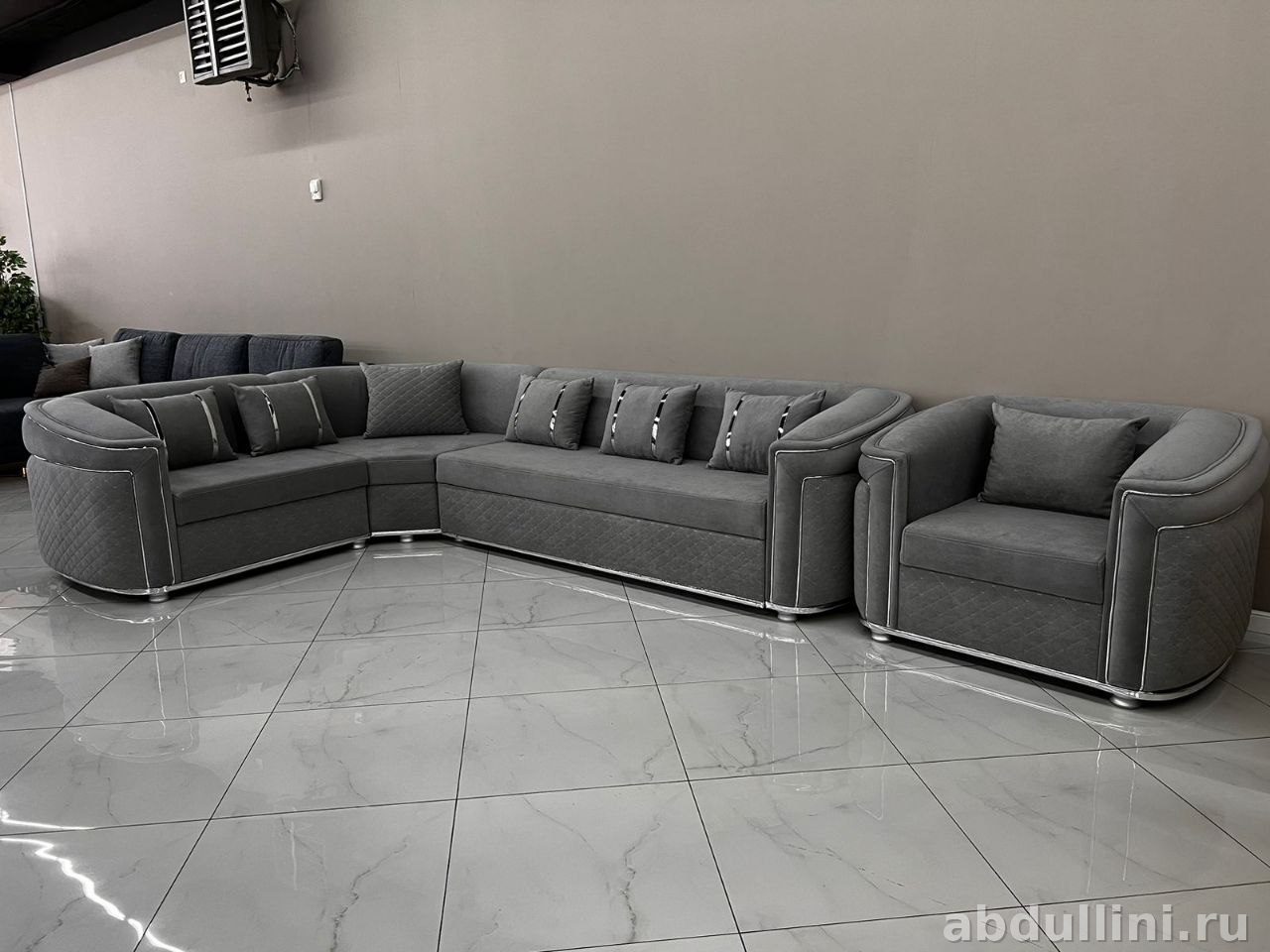 Диван 2️⃣6️⃣1️⃣3️⃣ Гранд угол в стиле хай-тек купить в Дагестане — купить в Дагестане — фото 1