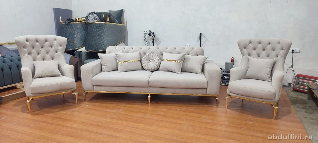 Мягкая мебель Адель: диван и кресла в стиле капитоне, Дагестан стиль капитоне — купить в Дагестане — фото 1