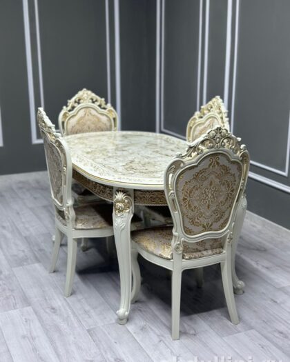 Стол Роза раздвижной и стулья Мини Шейх — купить в Дагестане (Роза) — купить в Дагестане — фото 1