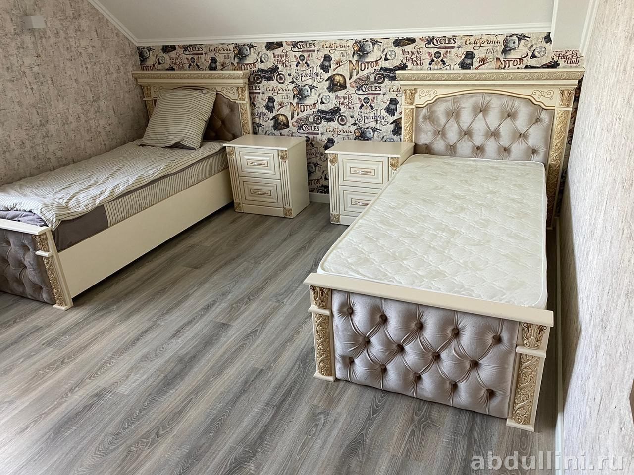 Односпальные кровати с тумбочками в классическом стиле — купить в Дагестане — фото 1