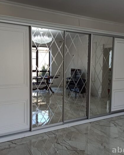 Шкаф-купе «Ниагара» белый в серебре — мебель от производителя в Дагестане — купить в Дагестане