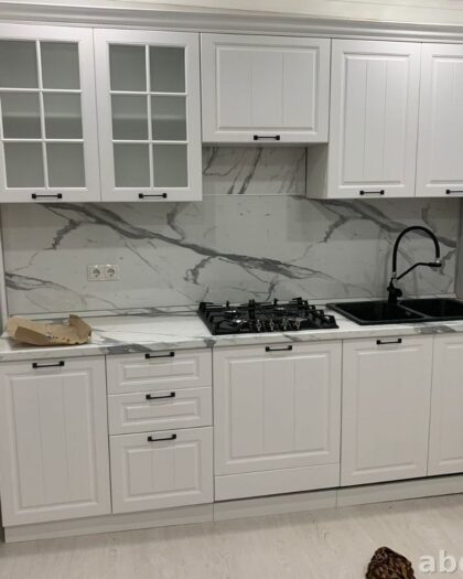 Кухня Флоренция белая с мраморной столешницей — купить в Дагестане Флоренция — купить в Дагестане