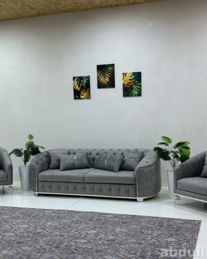 Диван с креслами Bellona серый — купить в Дагестане — купить в Дагестане — фото 1