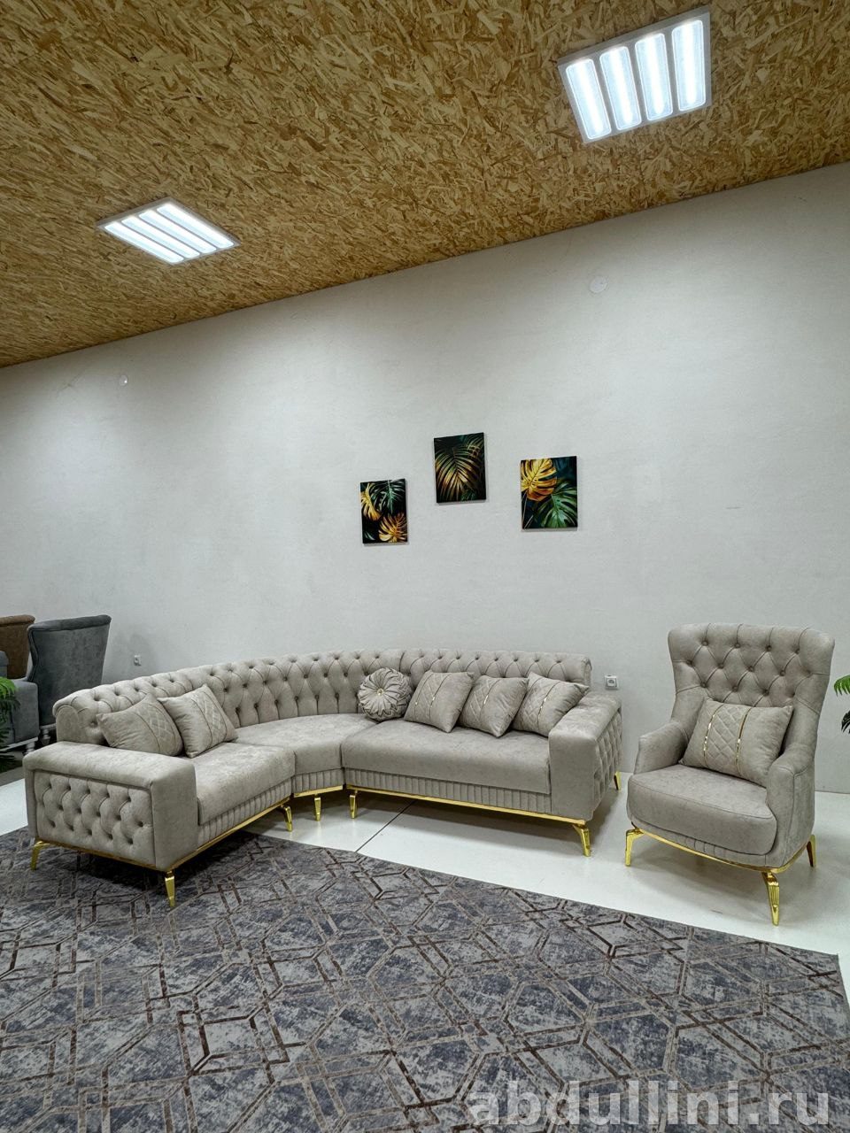 Угловой диван и кресло 2841 в стиле неоклассика — купить в Дагестане — купить в Дагестане — фото 1