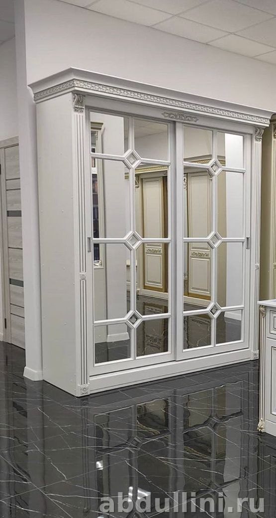 Шкаф-купе белый с зеркальными дверями — купить в Дагестане — купить в Дагестане