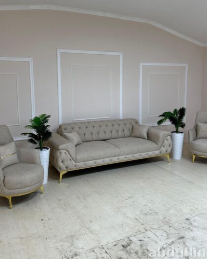 Мягкая мебель Stella: диван и 2 кресла с капитоне в Дагестане — купить в Дагестане — фото 1