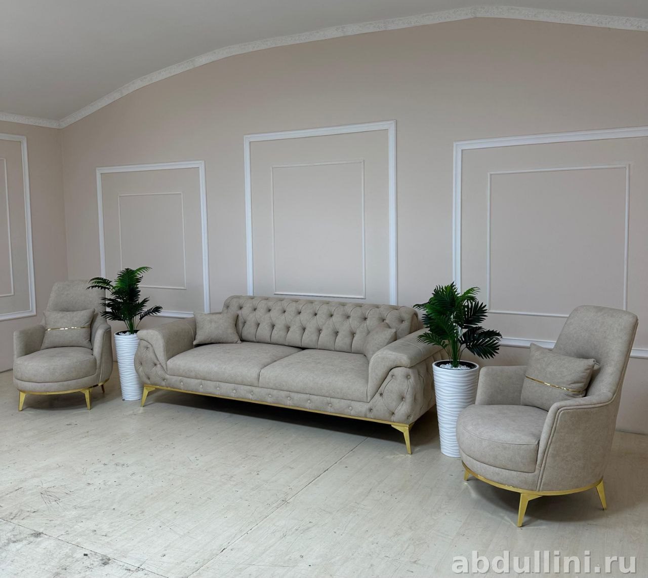 Мягкая мебель Stella: диван и 2 кресла с капитоне в Дагестане — купить в Дагестане — фото 2