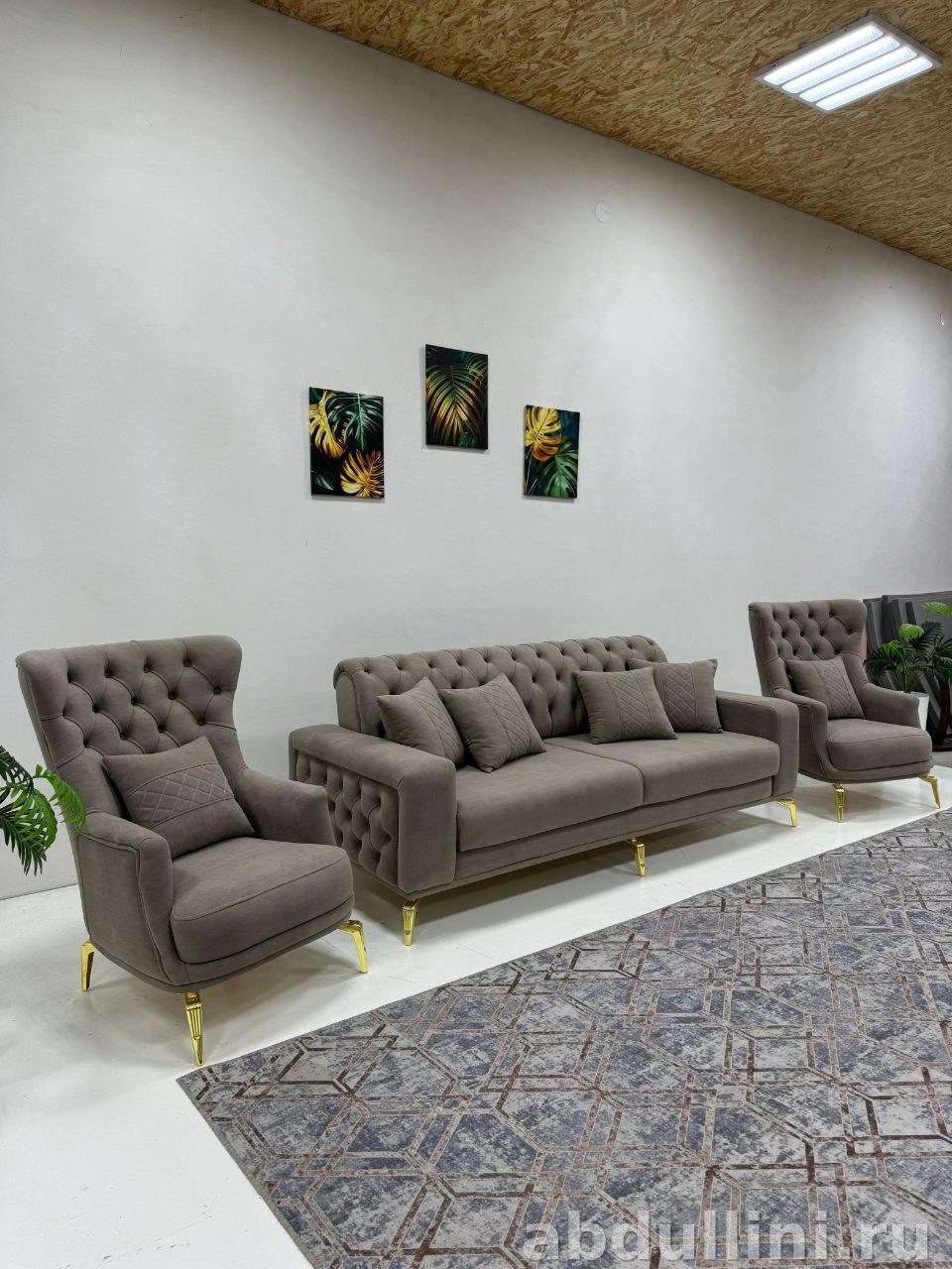 Диван и кресла Адель в стиле капитоне — купить в Дагестане — купить в Дагестане — фото 1