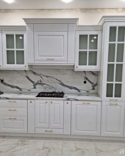 Кухонный гарнитур 3213 в белом матовом цвете — купить в Дагестане — купить в Дагестане