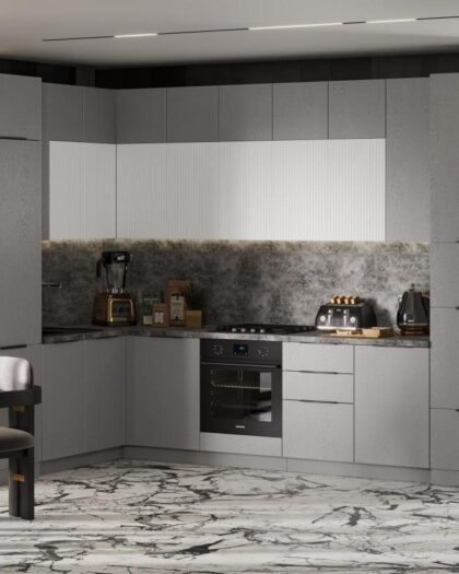 Кухня Плаза серый песочный — купить в Дагестане Плаза — купить в Дагестане — фото 1