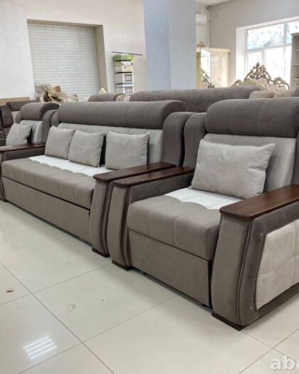 Комплект «Домаско 3-ка»: диван и кресло в современном стиле — купить в Дагестане — фото 1