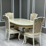 Стол раздвижной с мраморной столешницей и стулья Банан в Дагестане (раздвижной) — купить в Дагестане — фото 1