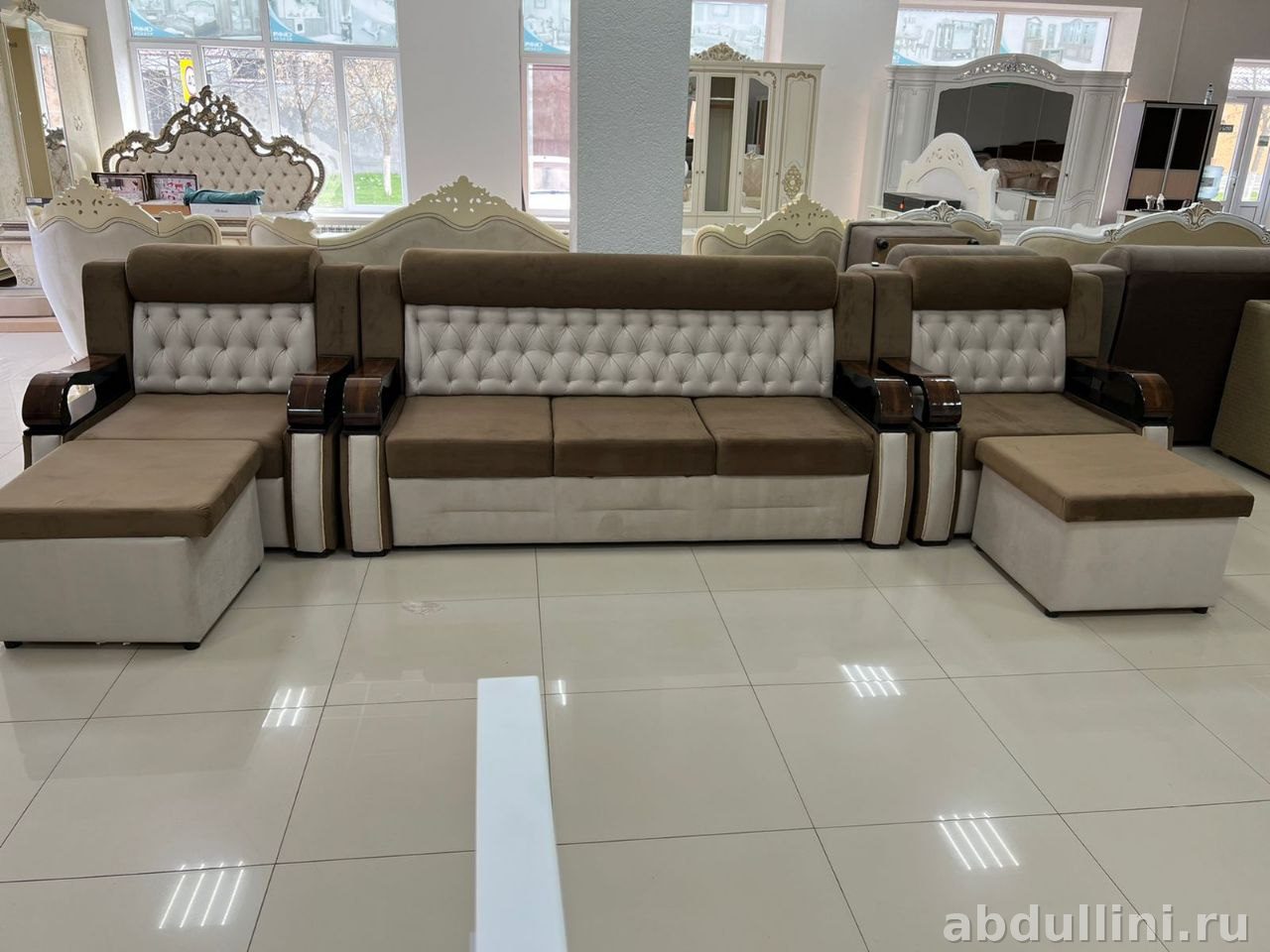 Купить диван Палермо 3-ка +2 пуфа в Дагестане — купить в Дагестане — фото 1