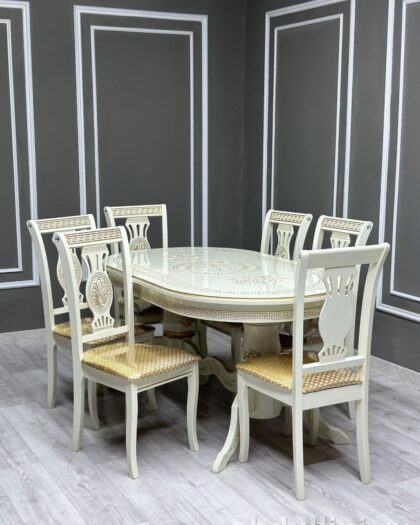 Обеденный стол и стулья в стиле неоклассика — купить в Дагестане — купить в Дагестане — фото 1