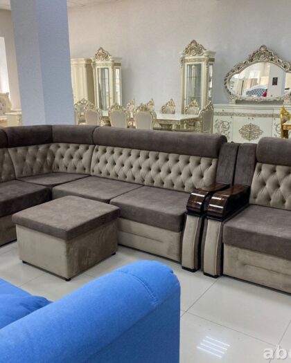 Угловой диван Палермо с пуфом в Дагестане — купить в Дагестане — фото 1