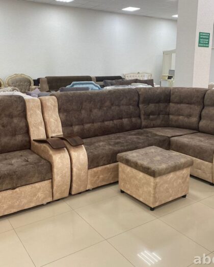 Модульный угловой диван Мантано с креслом и пуфом — купить в Дагестане — фото 1