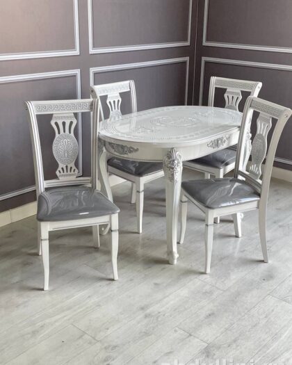 Стол Роза раздвижной и стулья Версаче купить в Дагестане — купить в Дагестане — фото 1