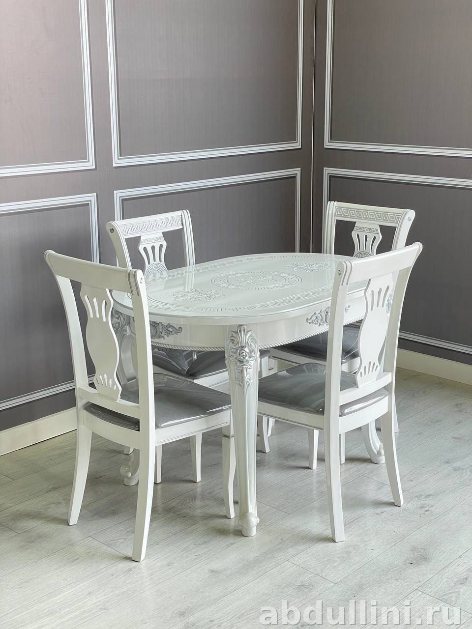 Стол Роза раздвижной и стулья Версаче купить в Дагестане — купить в Дагестане — фото 2