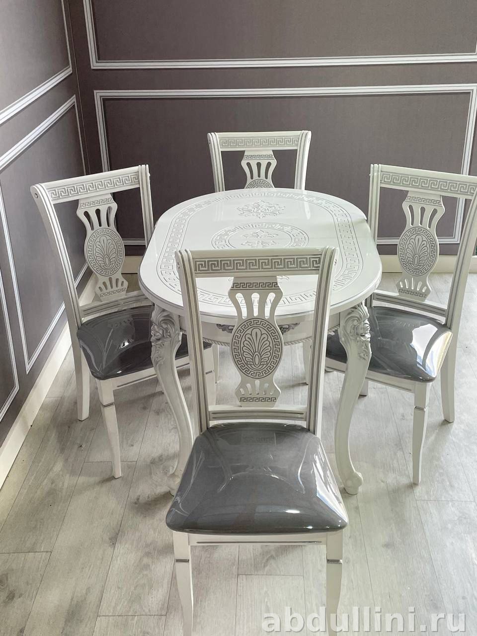 Стол Роза раздвижной и стулья Версаче купить в Дагестане — купить в Дагестане — фото 3