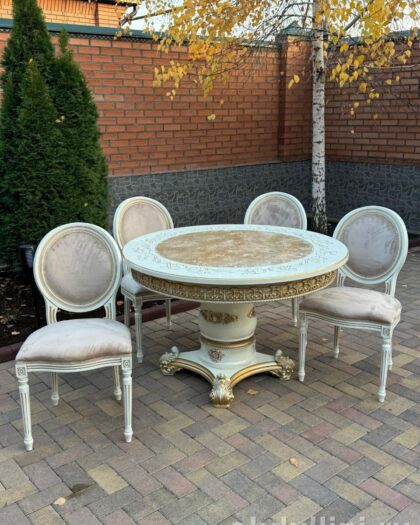 Стол Голд и стулья Медальон: мебель в стиле барокко в Дагестане — купить в Дагестане — фото 1