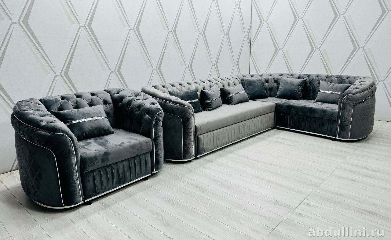 Мягкий угловой диван 3385 с креслом — купить в Дагестане (3385) — купить в Дагестане — фото 1