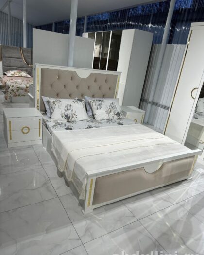 Спальня Одрина белая с золотом — купить в Дагестане — купить в Дагестане — фото 1