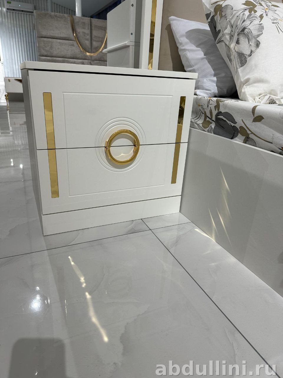 Спальня Одрина белая с золотом — купить в Дагестане — купить в Дагестане — фото 2