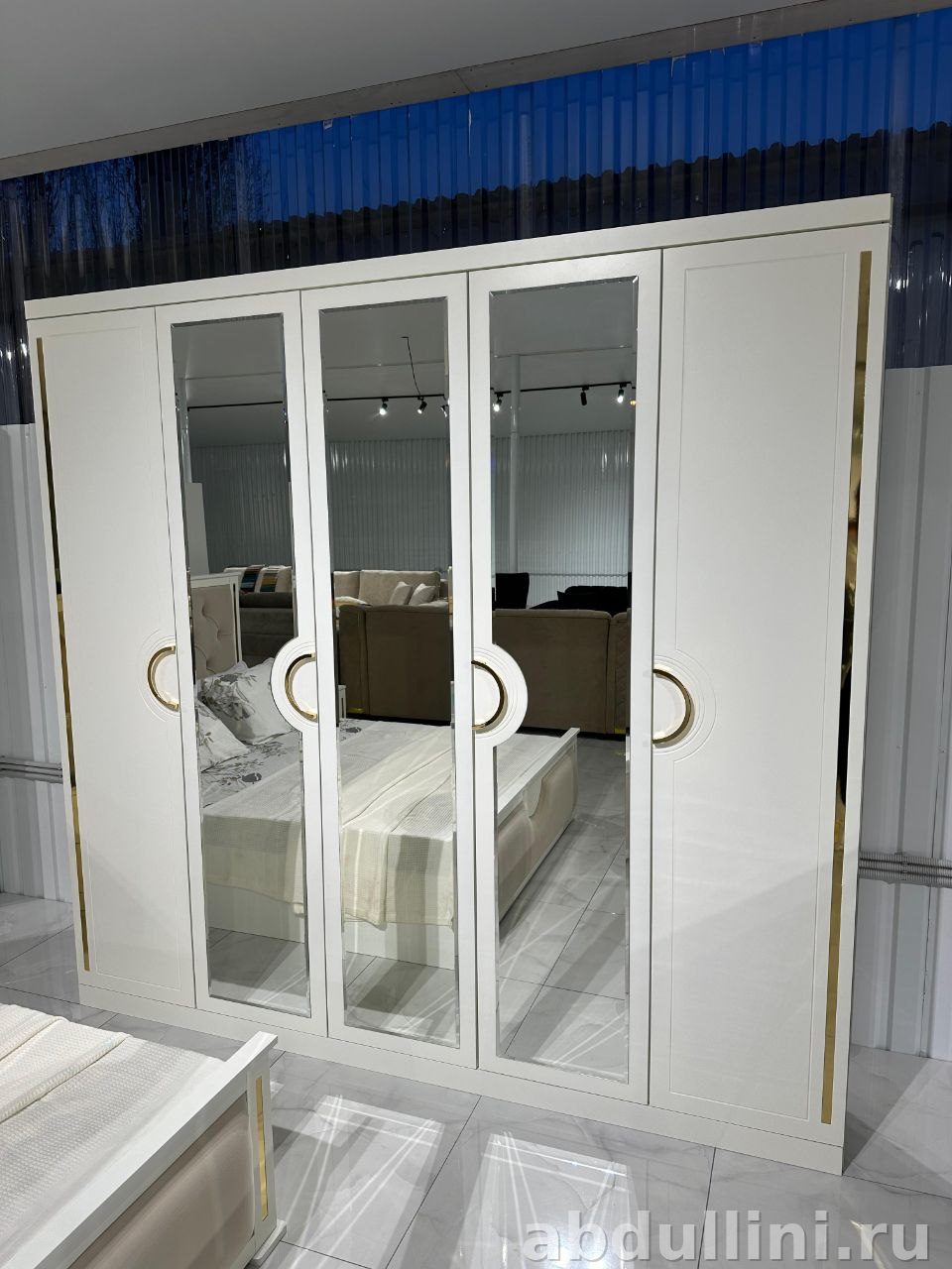 Спальня Одрина белая с золотом — купить в Дагестане — купить в Дагестане — фото 3