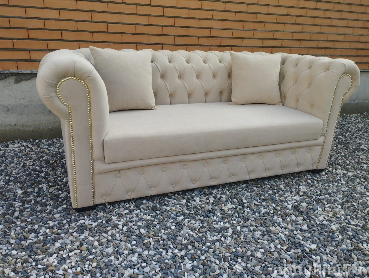 Диван Честер 3435 — кремовый с капитоне, Дагестан — купить в Дагестане — фото 2