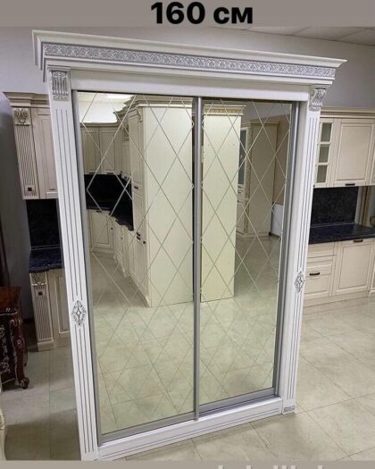 Шкаф-купе 'Чикаго' белый/серебро — мебель от производителя в Дагестане — купить в Дагестане