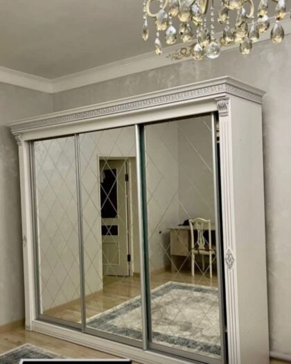 Шкаф-купе Чикаго белый/серебро — купить в Дагестане — купить в Дагестане