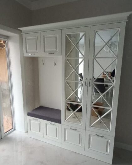 Прихожая Белла 3518 бело-серебро — мебель на заказ в Дагестане другой размер — купить в Дагестане
