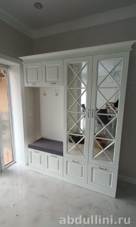 Прихожая Белла 3518 бело-серебро — мебель на заказ в Дагестане другой размер — купить в Дагестане