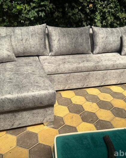 Угловой диван 3538 серый с мраморным эффектом | Мебель от производителя — купить в Дагестане