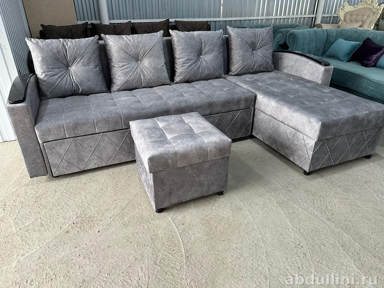 Диван Крокодил 3543 с ящиками и пуфом — купить в Дагестане — купить в Дагестане — фото 1