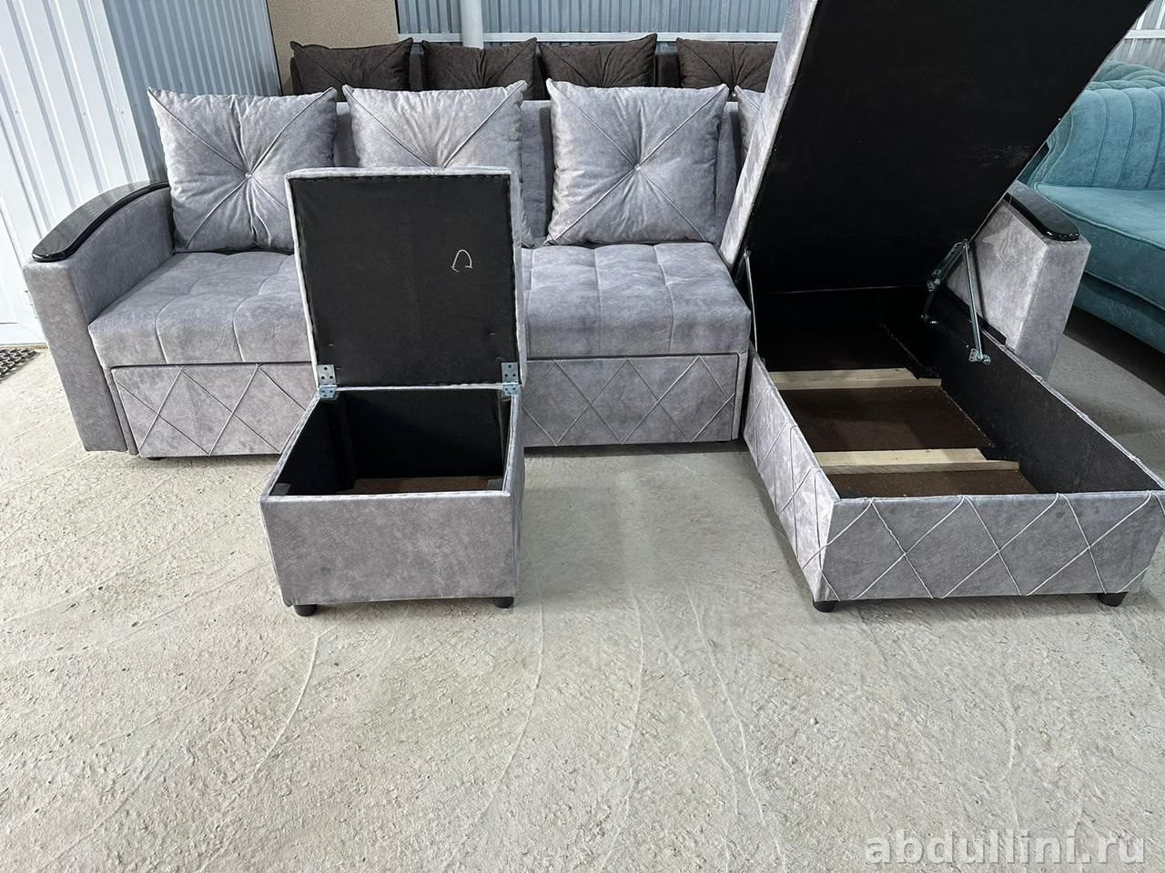 Диван Крокодил 3543 с ящиками и пуфом — купить в Дагестане — купить в Дагестане — фото 3