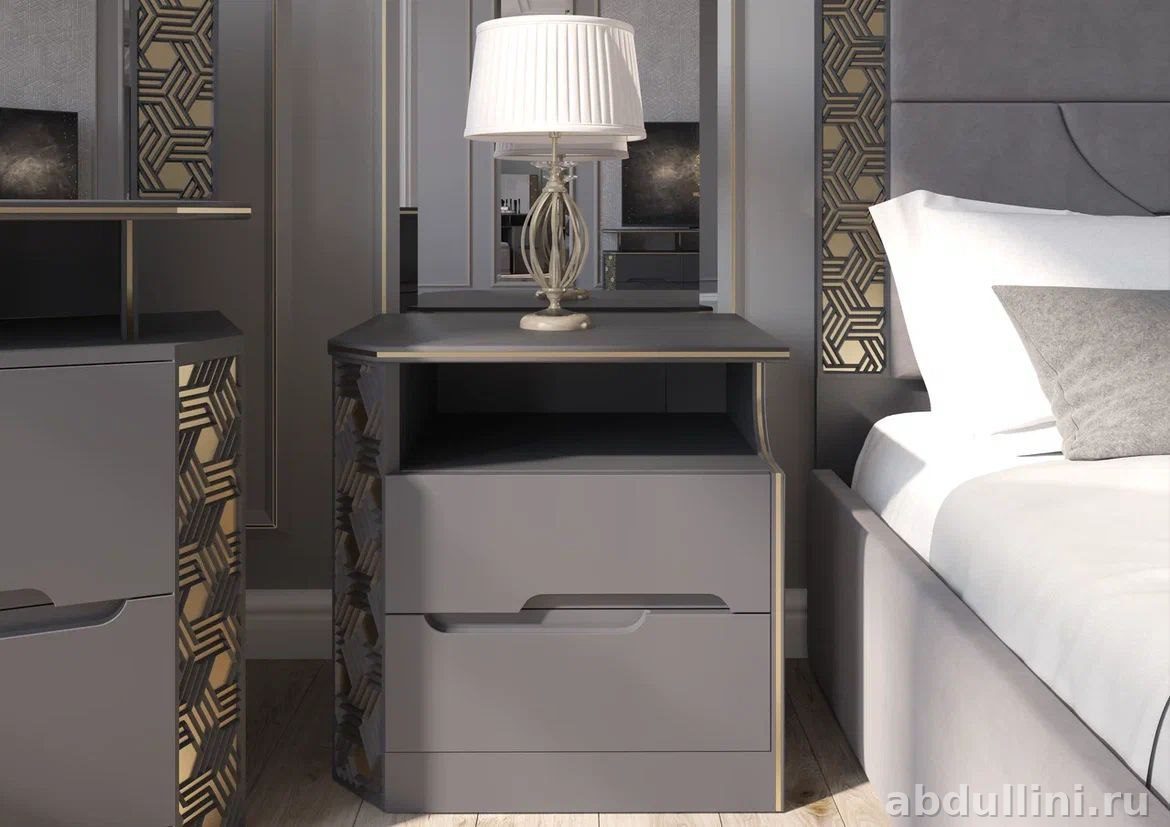 Спальня «Граффити» 6дв в сером цвете — купить в Дагестане