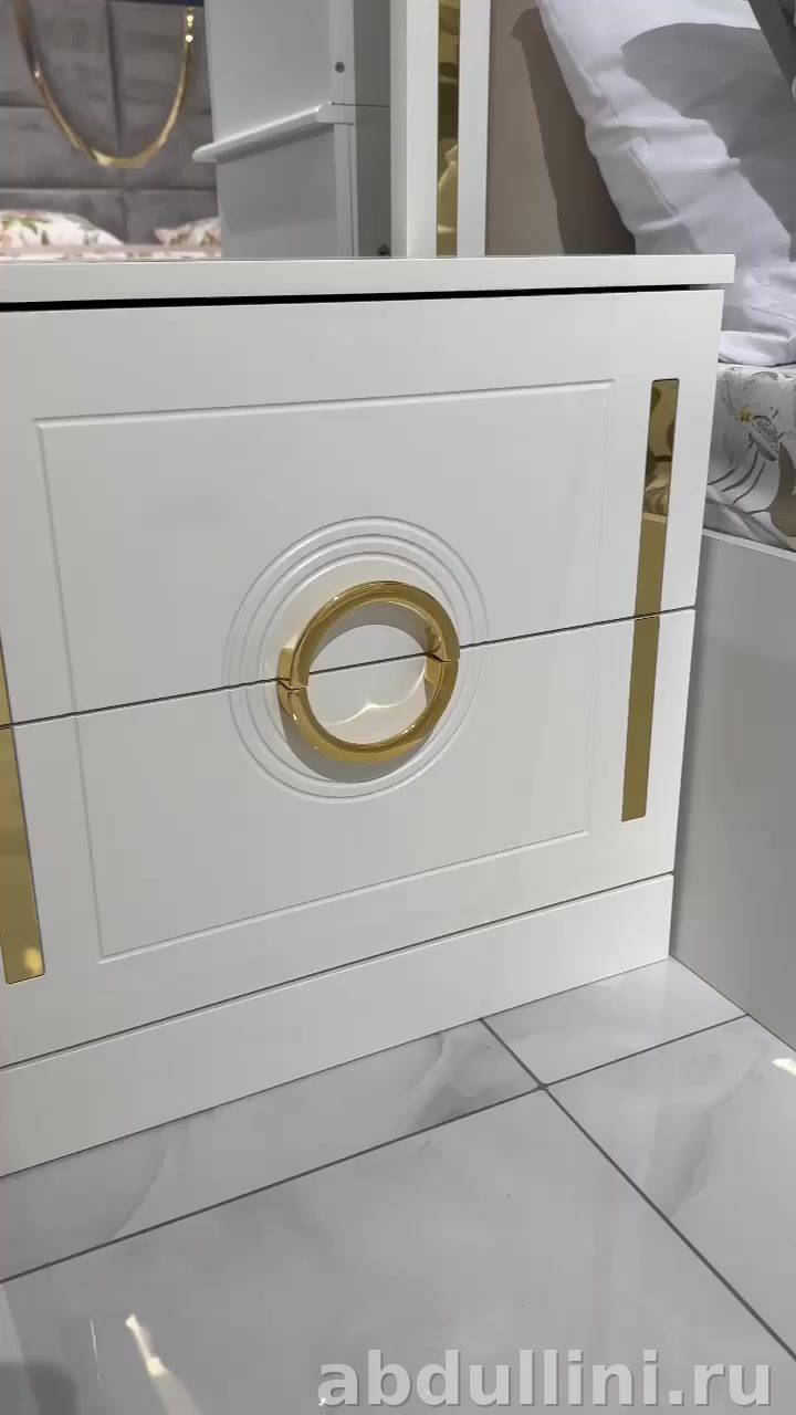 Спальня Одрина белая с золотом — купить в Дагестане — купить в Дагестане — фото 6