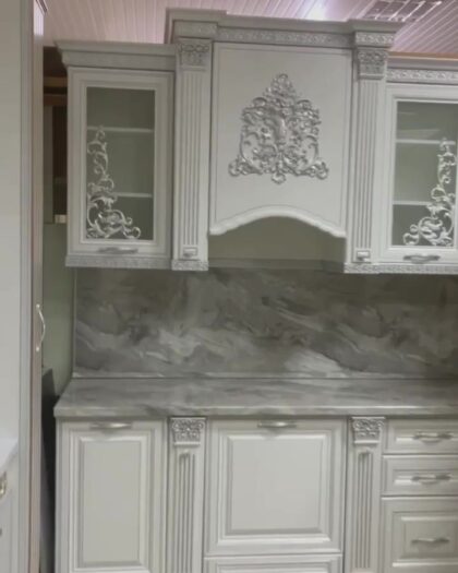 Кухня Венеция белый/серебро — купить в Дагестане (белый/серебро) — купить в Дагестане