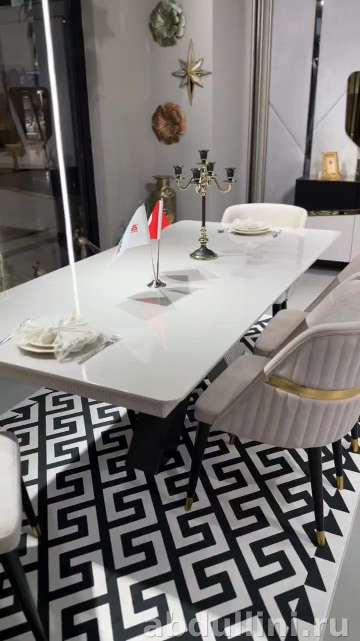 Столовый комплект «Çizgi» с 8 стульями — купить в Дагестане — купить в Дагестане
