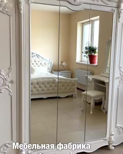 Спальня Даниэлла в белом глянце с золотом — купить в Дагестане (название модели) — купить в Дагестане — фото 1