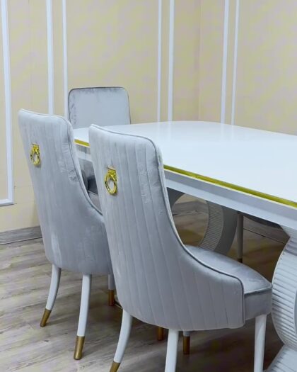 Стол Милан раздвижной белый/золото — купить в Дагестане — купить в Дагестане