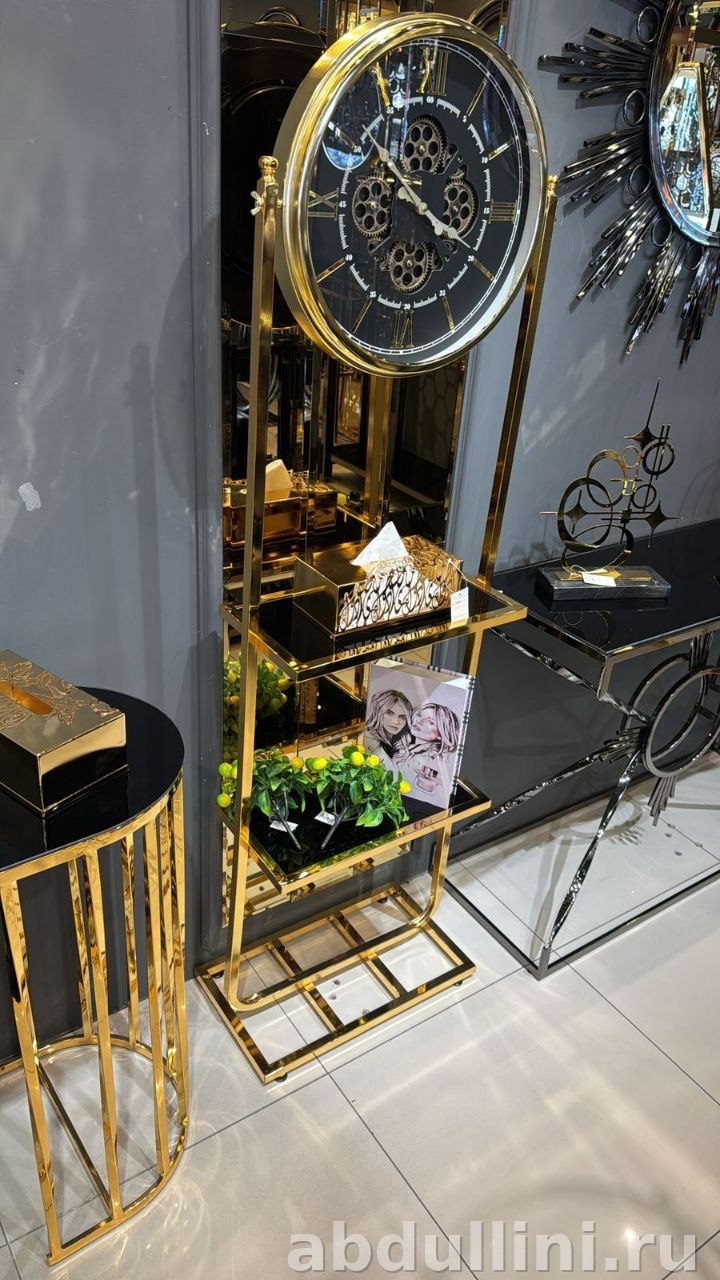 Напольные часы со стеллажом в стиле ар-деко купить в Дагестане