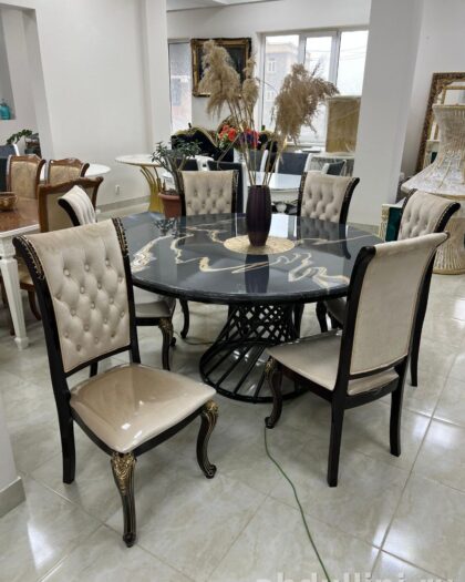 Круглый стол 3769 с 6 стульями — купить в Дагестане — купить в Дагестане — фото 1