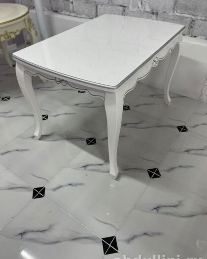 Раздвижной стол 3820 белый/серебро 120/160 купить в Дагестане — купить в Дагестане — фото 1