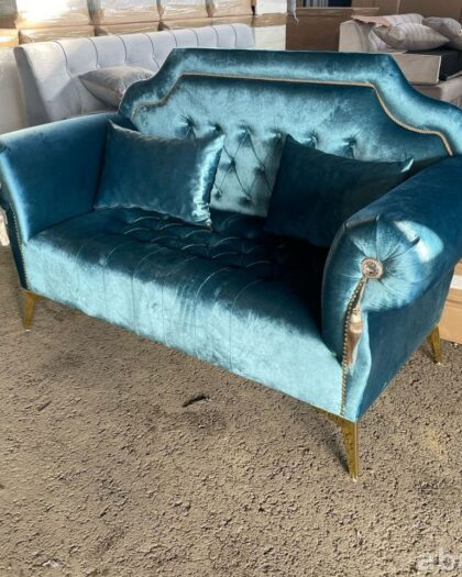 Мини-Диван бирюзовый с золотыми элементами — купить в Дагестане — купить в Дагестане