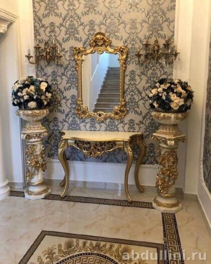 Комплект мебели 3963: консольный столик, зеркало, колонны — купить в Дагестане