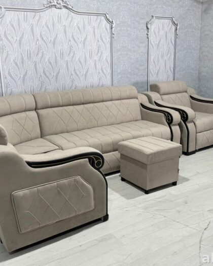 Угловой диван «Лорд угол» с креслами и пуфом в Дагестане — купить в Дагестане