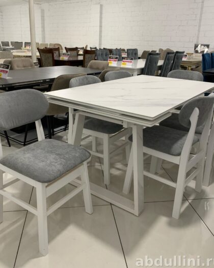 Стол Сильвер с мраморной столешницей и стульями Джил — купить в Дагестане — купить в Дагестане