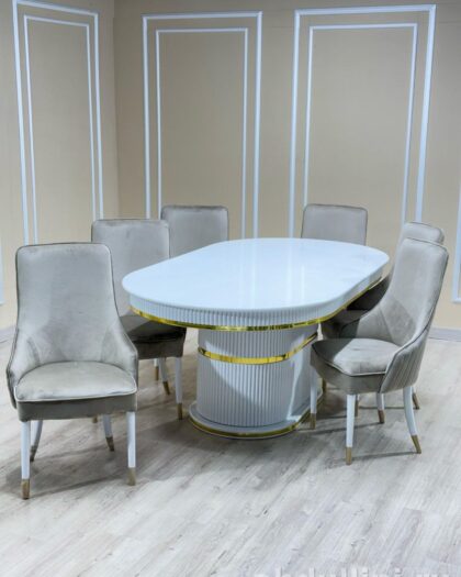 Обеденный стол Амелия с 6 стульями Милен в Дагестане — купить в Дагестане — фото 1